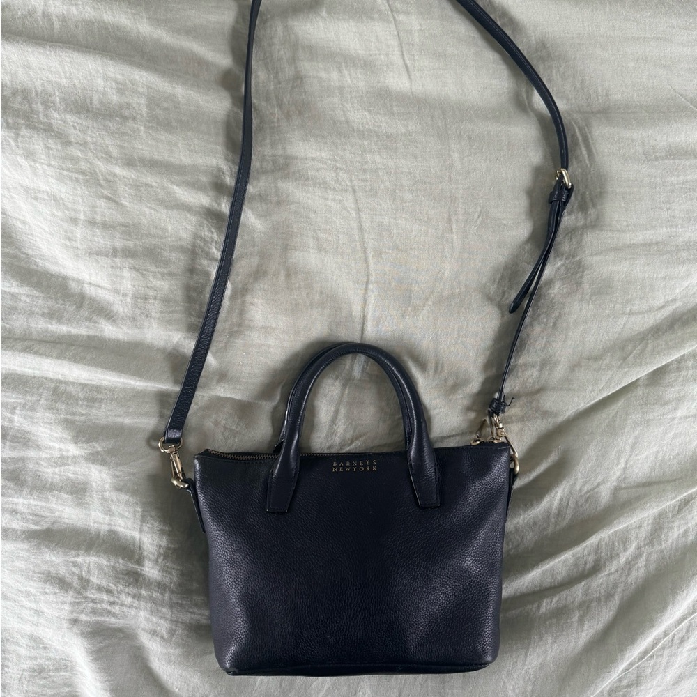 Barney’s New York black leather cross-body bag - Picture 3 of 7